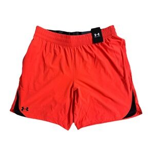 Men's Under Armour Fitted Athletic‎ Shorts Orange Size XL.    *225